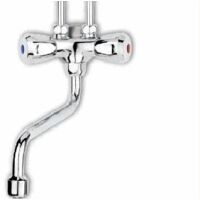 Thermoflow Spültischarmatur Armatur Qmix10 Niederdruck, 2-Griff Spültischarmaturen Niederdruck