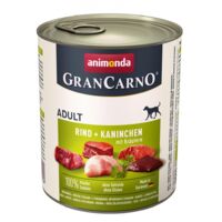 Animonda GranCarno Adult Rind+Kaninchen mit Kräutern 800g Hundefutter Nassfutter