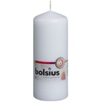 Bolsius Stumpenkerze weiß, Höhe 15 cm, Ø 5,8 cm Kerze Dekokerzen