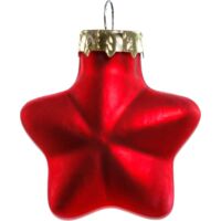 TrendLine Mini-Glas-Sterne weihnachtsrot 12 Stück Ø 4 cm Weihnachtsschmuck