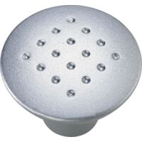 Hettich Möbelknopf Zinkdruckguss Aluminium-Optik Ø 33,0 mm - 1 Stück Möbelbeschläge
