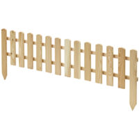 Steckzaun Lärche 120 x 30 cm Zaun Gartenzaun Holzzaun Zaunelemente