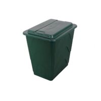 TrendLine Regentonne eckig Deckel Hahn 240L grün Regenwassertonne Wassertank