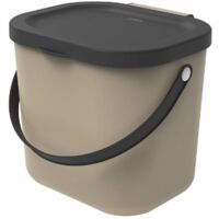 Rotho Mülltrennungssystem Albula 6 L cappuccino Recyclingbehälter Müll- & Abfalleimer