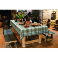 d-c-table® Tischdecke Manhattan Borneo 150 cm rund, blau Tischdecke