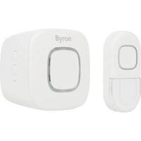 Byron DBY-24721 Funkklingel Komplett-Set mit Blinklicht, mit USB-Anschluss