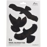 Vogelsilhouette schwarz 5-teilig