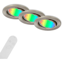 Di-Ka LED Einbauleuchte Fit Move S 3er Set Smart Home Tuya RGBW Ø 8,6 cm Einbauleuchte