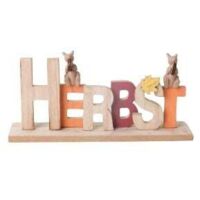 TrendLine Deko Aufsteller Herbst Holz 25 x 11 cm natur orange Deko