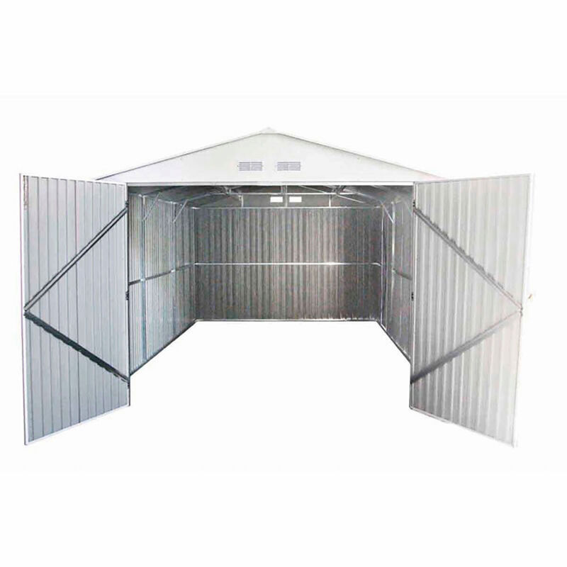 Gardiun Garage Metallo 20,5 M² - Verde, 540x380x232 Cm, Doppia Porta Scorrevole - Foto 4