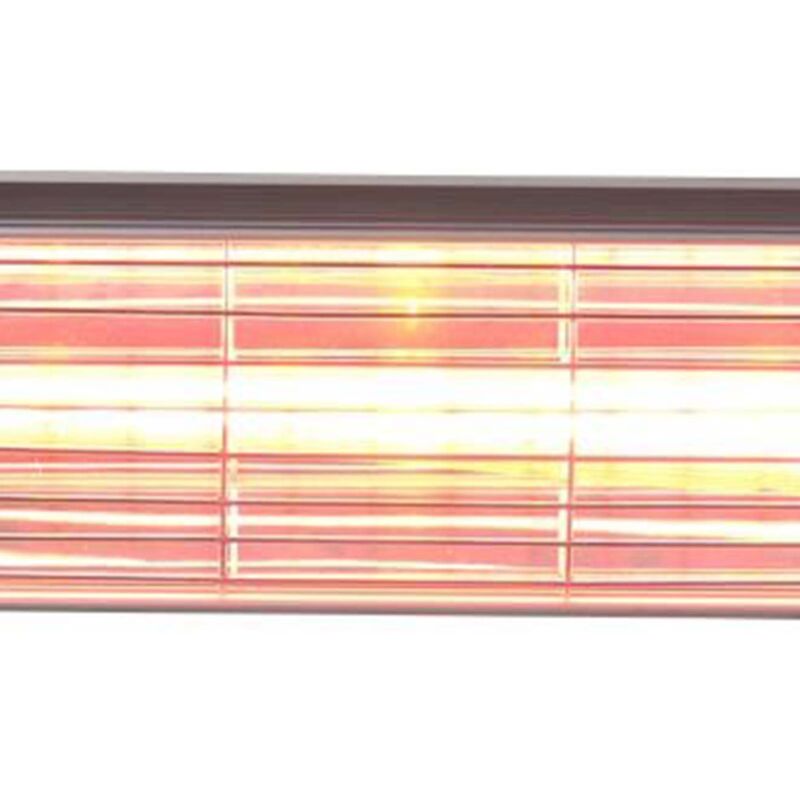 Stufa Elettrica da Parete a Infrarossi per Interni e Esterni 1500W Kekai  Golden Tube 53,5x16x11,5 cm