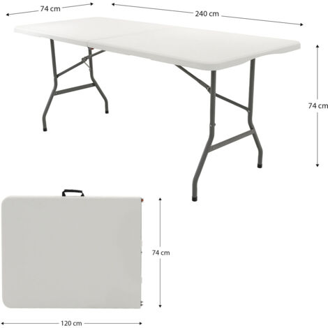 Tavolo da ricevimento con gambe pieghevoli da 240 cm