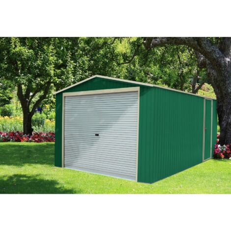 Gardiun Garage Metallo 20,5 M² - Verde, 540x380x232 Cm, Doppia Porta Scorrevole - Foto 3