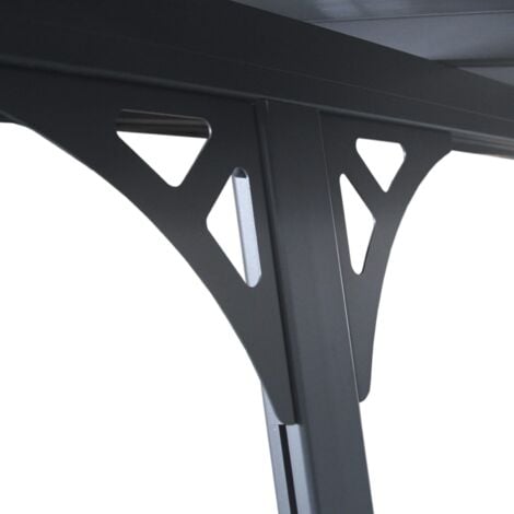 Gazebo Pergola a Parete Gardiun Elliot - 13 m² 435x300x225/270 cm Alluminio e Policarbonato