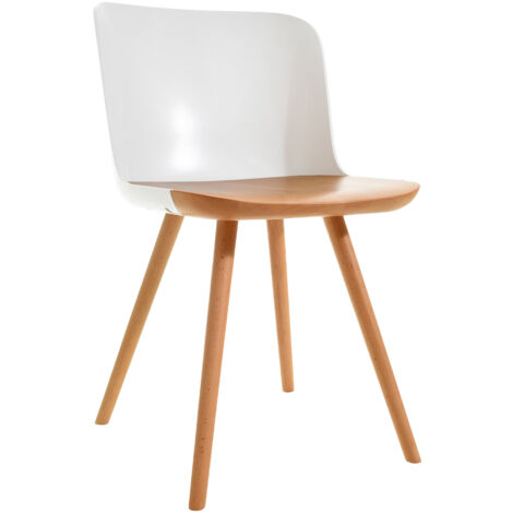 Sedia Pärumm Jaunti 55x46,5x77,5 cm Legno di Faggio Bianco (1/5)