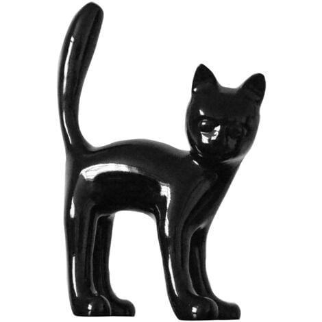 Statuetta Gatto Kuatéh Bastis 22x12x31 cm Nero