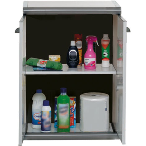 Armadio Da Esterno Gardiun Tavira 2 - 62.5x39x169cm Resina - 3 Ripiani Per Attrezzi Giardino - Foto 9