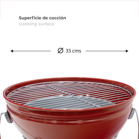 Barbecue A Carbone Pieghevole E Portatile Con Ruote Tamarit Nero 47x52x87cm O91 90242962