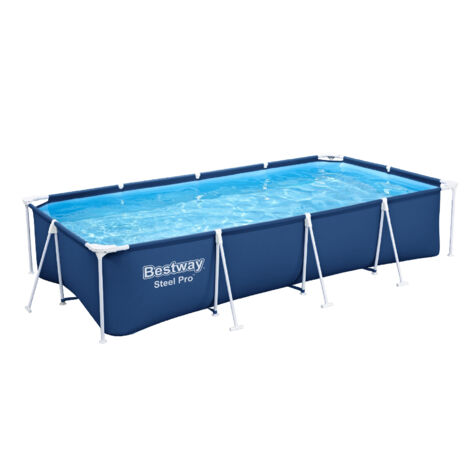 Piscina Fuori Terra Rettangolare Bestway Steel Pro 400x211x81 cm Capacitá per 5.700 Litri Colore Blu (1/5)