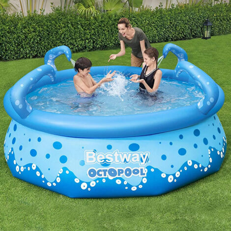 Piscina Gonfiabile per Bambini Bestway OctoPool 274x76 cm con 4 Tentacoli Colore Blu con Capacitá di 3153 Litri