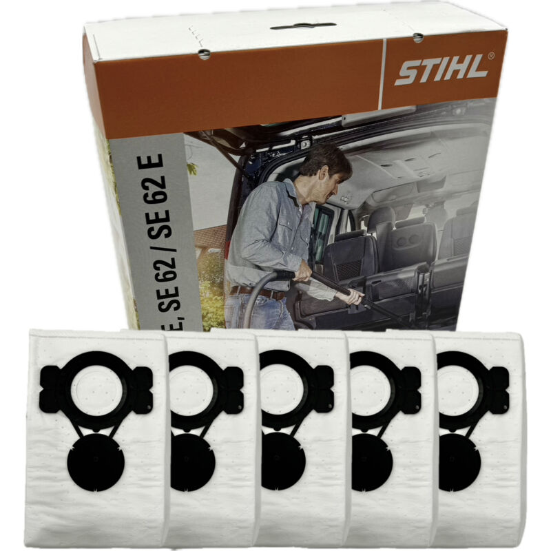 STIHL original Filtersack für SE 61/61E, Staubsaugerbeutel 5 Stück 