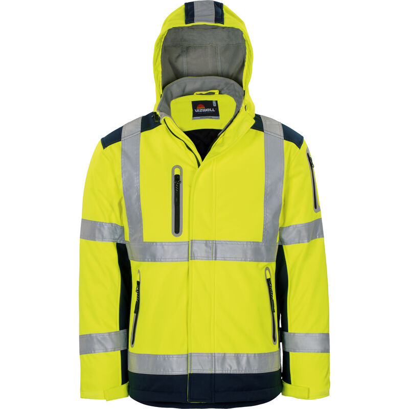 Warnschutz-Kontrast-Regenjacke Arbeitsjacke XXXXL Größe Regenjacke