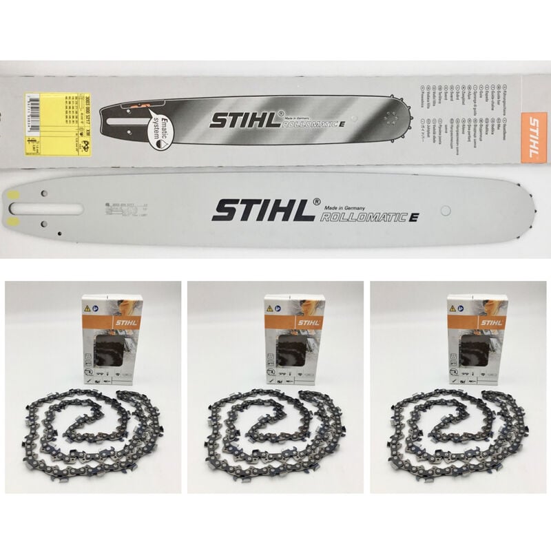 STIHL Führungsschiene Rollomatic E 45cm / 18 - 3/8 - 1,6 mm 30030005217 +  3x Sägekette Rapid