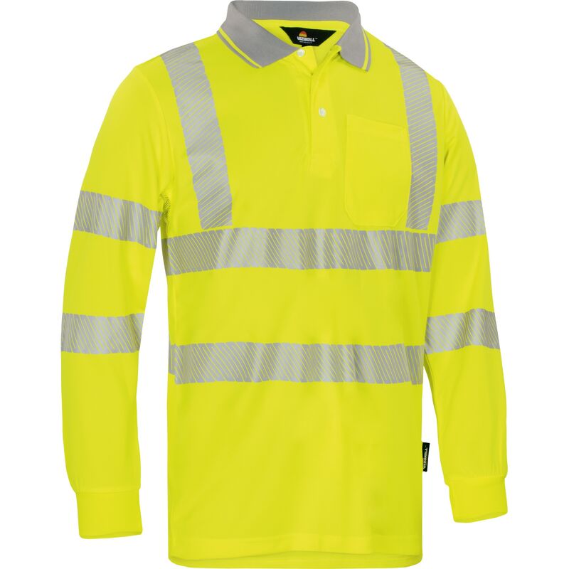 Arbeitsshirt Poloshirt Warnschutz-Langarmpolo Größe XL