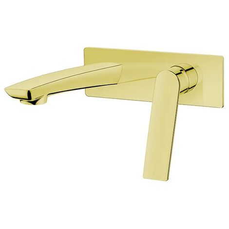 Wand - Waschtischarmatur ohne Ablaufgarnitur (Stöpsel) Gold (1/3)