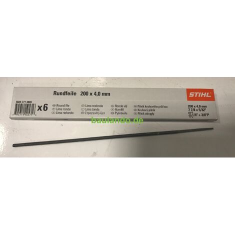 Lima tonda STIHL 4,0 x 200 mm (6 pezzi) 56057714006