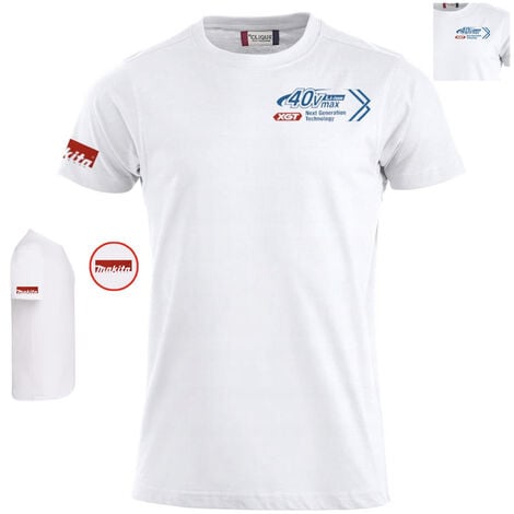 MAKITA T-Shirt weiß logo 40V (XXXL) MAKITA XGT Clique