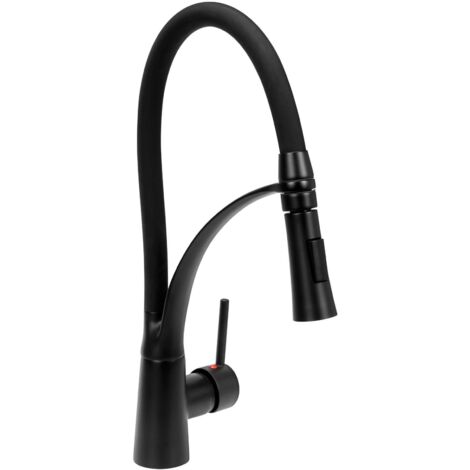 Küchenarmatur Flexible NOIR, schwarz 43cm, Wasserhahn, Spültischarmatur, Mischbatterie (1/3)