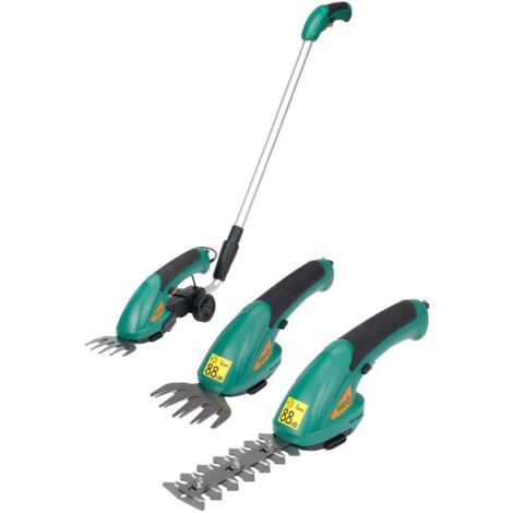 Cisaille à gazon et taille-haie sans fil 3,6V avec poignée (1x batterie + chargeur)