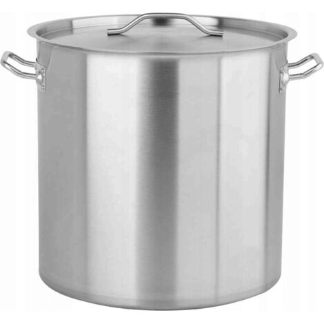 Hoher Kochtopf mit Deckel 71 l, Edelstahl 45x45 cm (1/5)