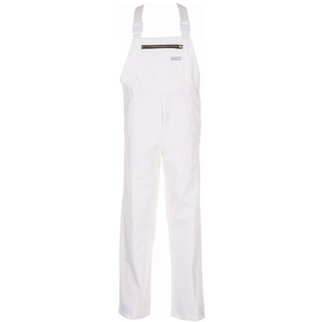 Pantaloni da lavoro salopette BW 290 bianco puro taglia 42 (1/5)