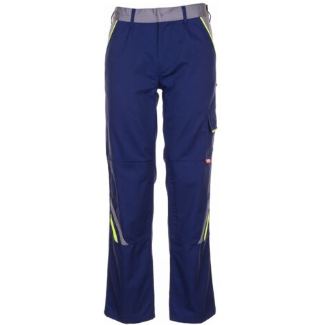 Velilla 157 Signalhose – Marineblau & Gelb Fluoreszierend, Klasse 1, Mit Cargotaschen, Reflektierenden Streifen Für Hohe Sichtbarkeit