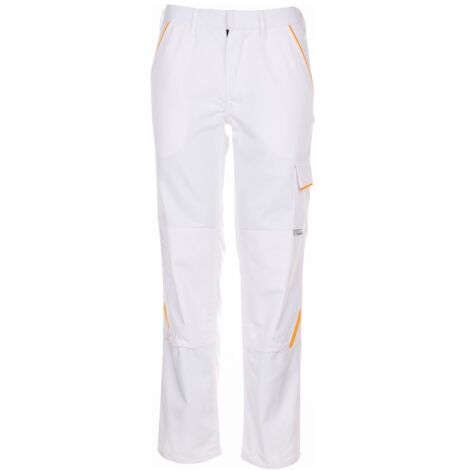 Planam Bundhose Highline Gr. 66 reinweiß/gelb