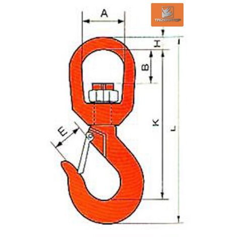 Wirbellasthaken Güteklasse GK 8 - 1,12t Bis 31,5t Tragkraft Mit Sicherung
