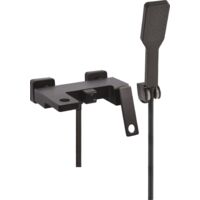 NOIR Bad-Armatur Schwarz +Wannenmischer mit Handbrause NOIR 1