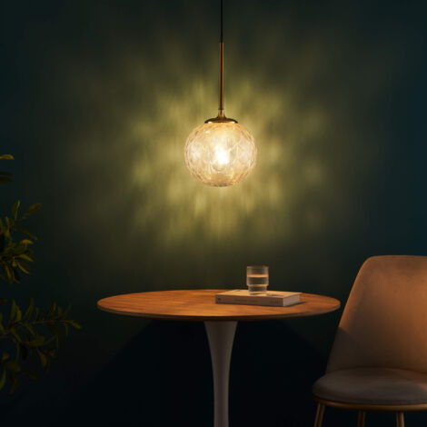 Suspension boule en verre graphique ultra décorative - Aquila