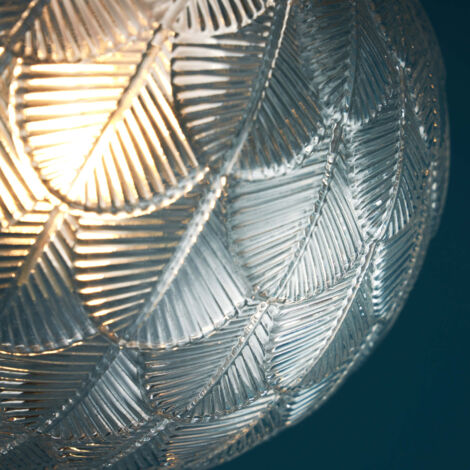 Suspension boule en verre graphique ultra décorative - Aquila