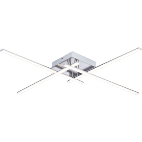 Plafonnier LED design 4 bras nickel - Yuna (1/5)