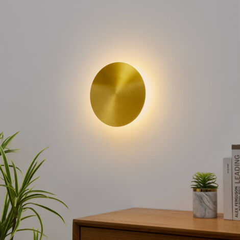 Applique murale ronde finition laiton LED intégrée 18 cm - Dorenis (1/5)