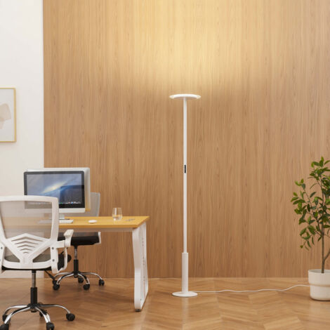 Grand lampadaire de bureau blanc LED dimmable - Lelia (1/5)