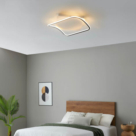 Plafonnier carré design 50 x 50 bords noirs - Sydal (1/5)