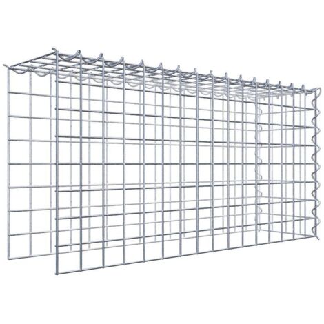 Gabiondeco - Gabion - Element de prolongation en hauteur et en longueur 80 cm x 40 cm x 20 cm (L x H x P). maille 5 x 5 cm. Spirale. Attention il manque deux grille... (1/5)