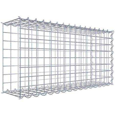 Gabiondeco - Gabion - Element de prolongation en longueur 80 cm x 40 cm x 20 cm (L x H x P). maille 5 x 5 cm. Spirale. Avert.: il manque une grille - Made in Germany (1/5)