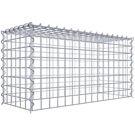 Gabiondeco - Gabion - Element de prolongation en hauteur 80 cm x 40 cm x 30 cm (L x H x P). maille 5 x 5 cm. Spirale. Attention : il manque une grille - Made in Germany (1/5)