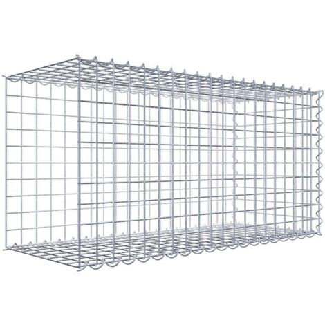 Gabiondeco - Gabion - Element de prolongation en longueur 100 cm x 50 cm x 40 cm (L x H x P). maille 5 x 5 cm. Spirale. Avert.: il manque une grille - Made in Germany (1/5)