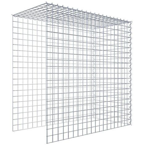 Gabiondeco - Gabion - Element de prolongation en hauteur et en longueur 100 cm x 100 cm x 50 cm (L x H x P). maille 5 x 5 cm. Spirale. Attention il manque deux gril... (1/5)
